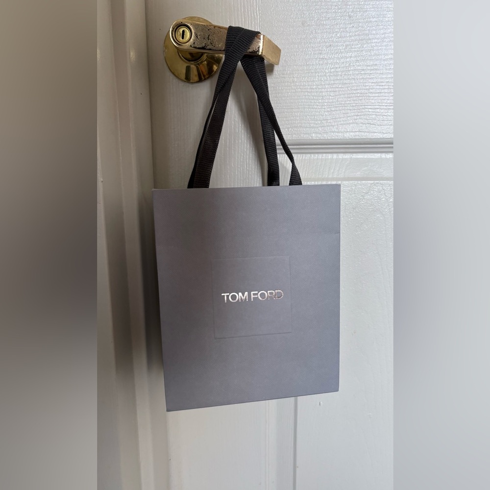 Tom Ford Gray Tote Bag with Black Handles